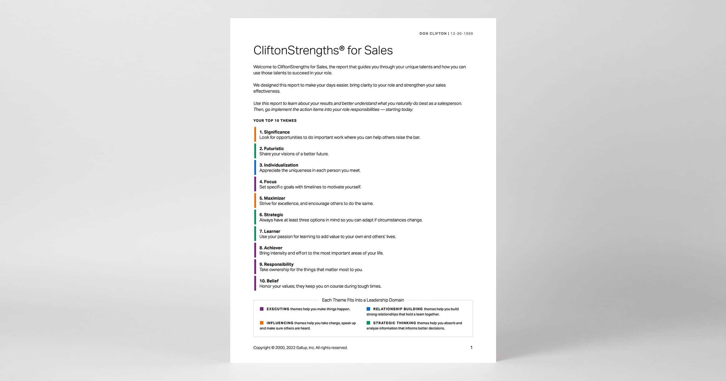 CliftonStrengths for Sales | en-us - Gallup