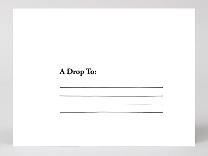 Small white envelope with lines for writing recipient’s name.