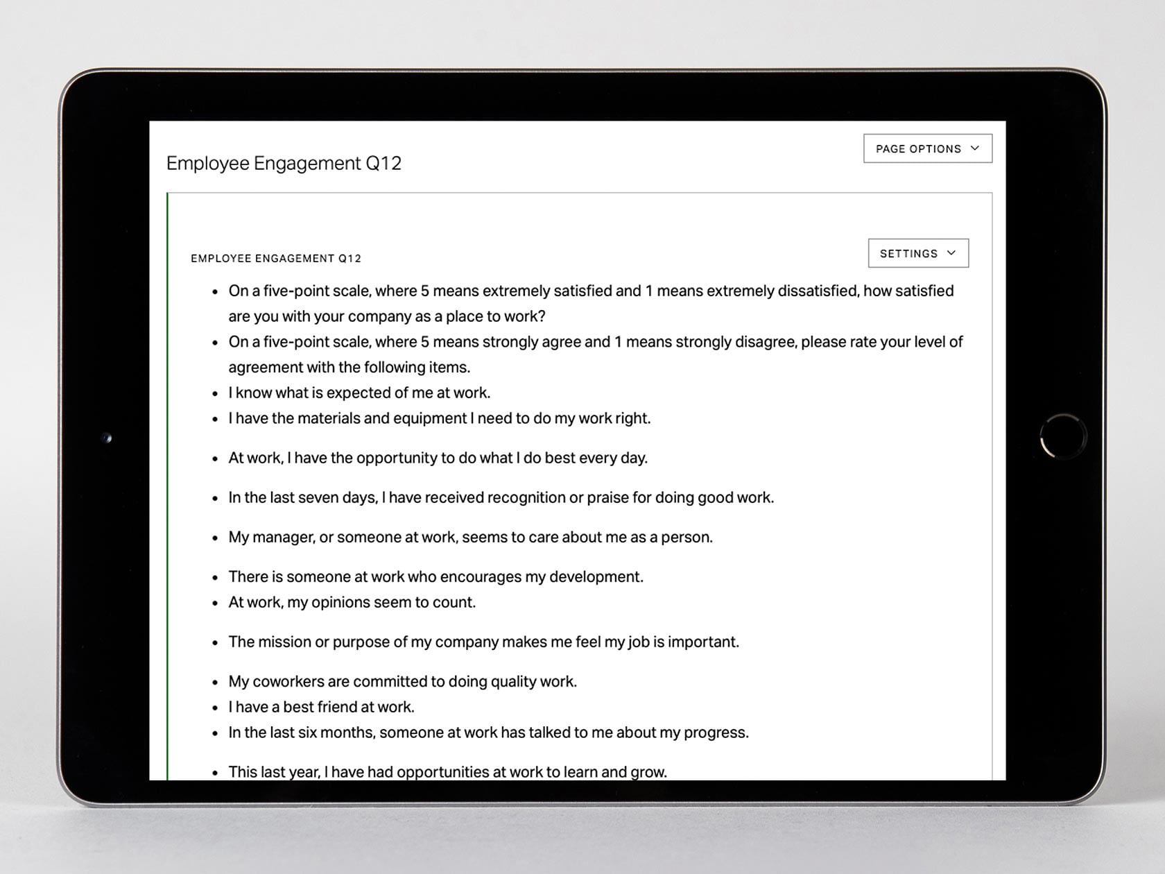 Q12 Employee Engagement Survey enus Gallup