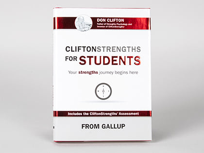 Front cover of CliftonStrengths for Students.